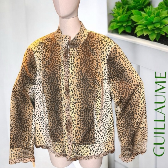 GORGEOUS GUILLAUME ANIMAL PRINT JACKET (SZ 3X) (EUC) - Picture 1 of 16